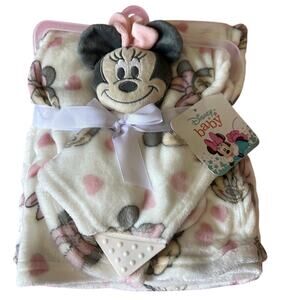 Disney Baby Minnie Mouse Baby Blanket and Lovey Teether